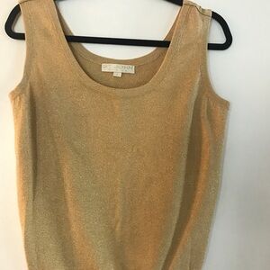 St. John Gold Sleeveless Top